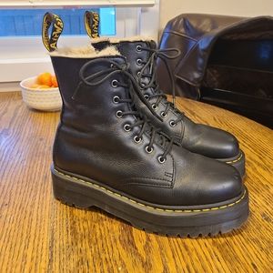 Dr. Martens Faux-Fur Lined Jadon Platform Boots